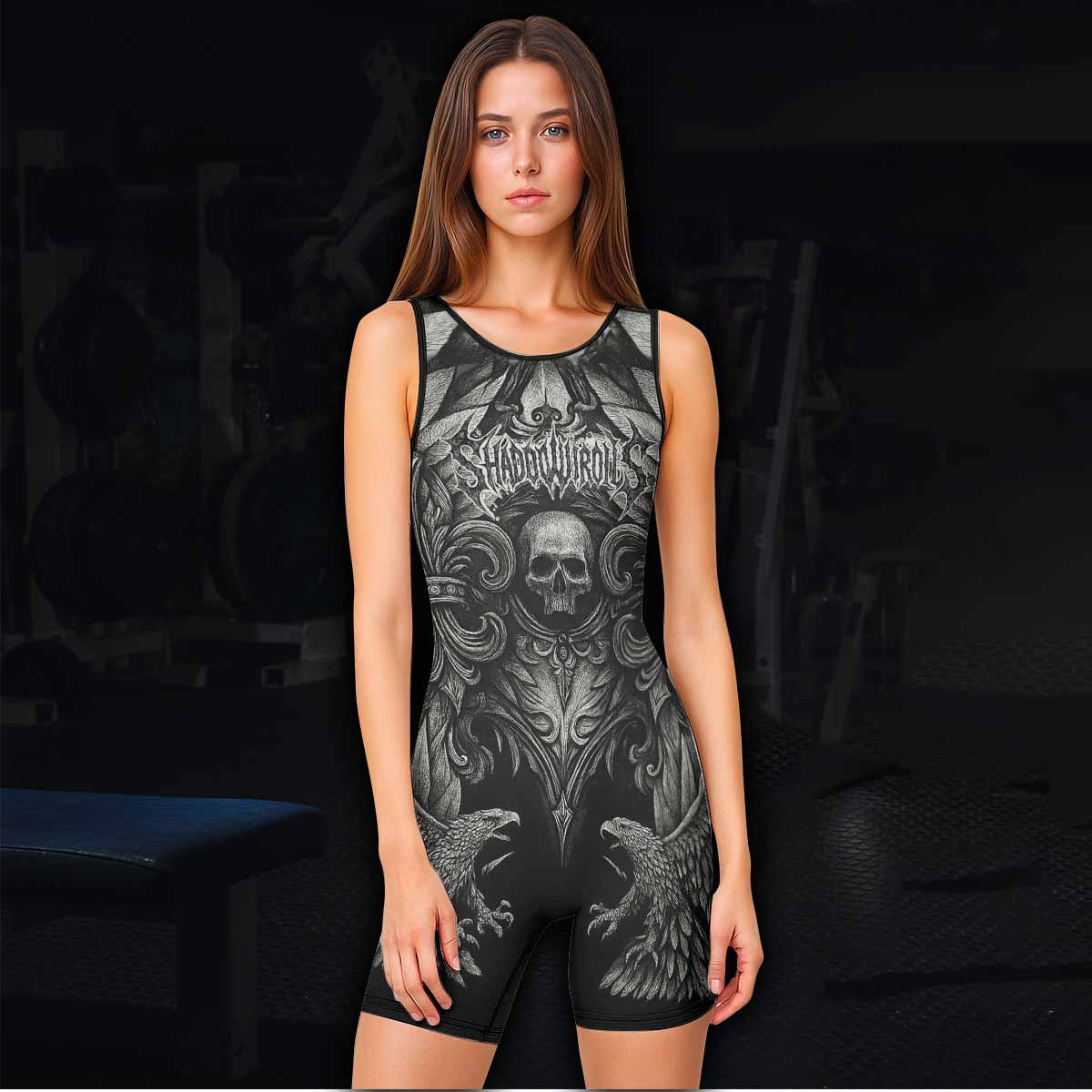 Shadow Silence Wrestling Singlet – women's lifestyle view