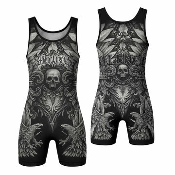 Shadow Silence Wrestling Singlet – front and back view