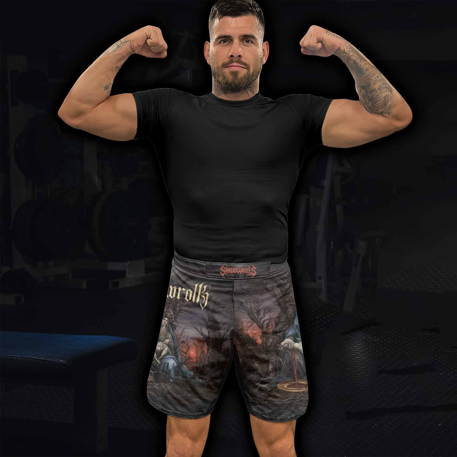 Shadow Throne Fight Shorts - lifestyle view