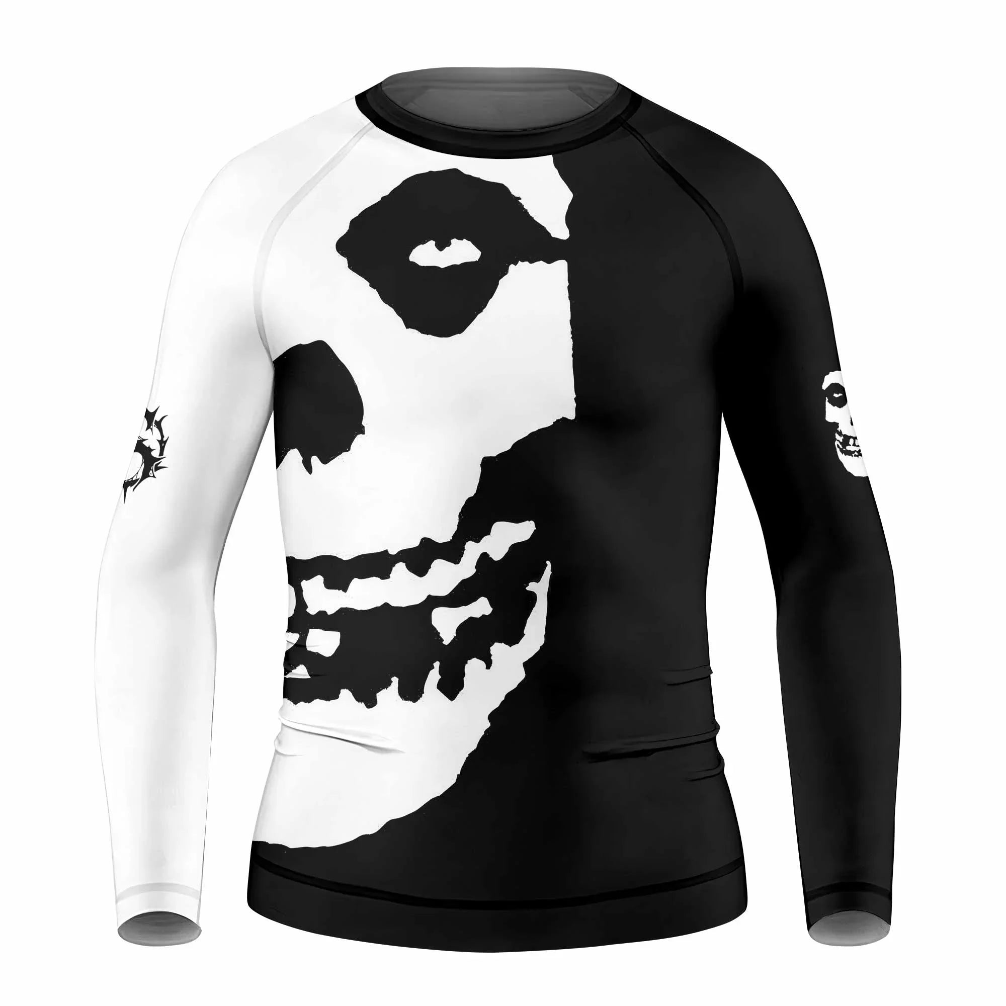 Shadowrolls Jiu-Jitsu Misfits Kids Rash Guard Long Sleeve - front view mockup