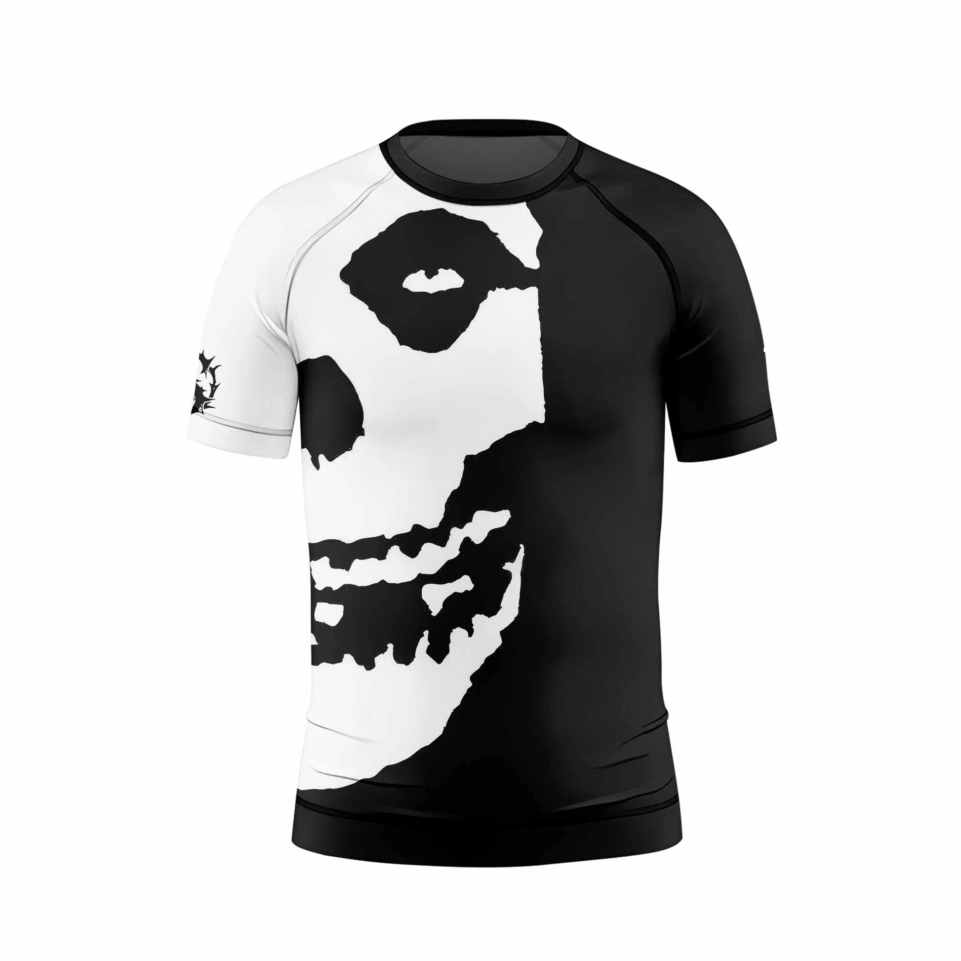 Shadowrolls Jiu-Jitsu Misfits Kids Rash Guard Short Sleeve - front view mockup
