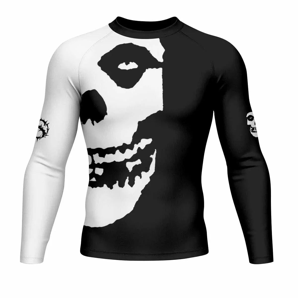 Shadowrolls Jiu-Jitsu Misfits Men's Rash Guard Long Sleeve - front view mockup