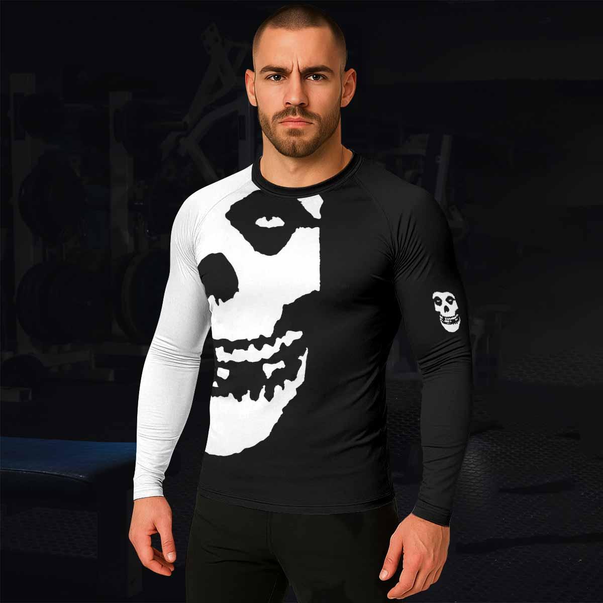 Shadowrolls Jiu-Jitsu Misfits Men's Rash Guard Long Sleeve - lifestyle view