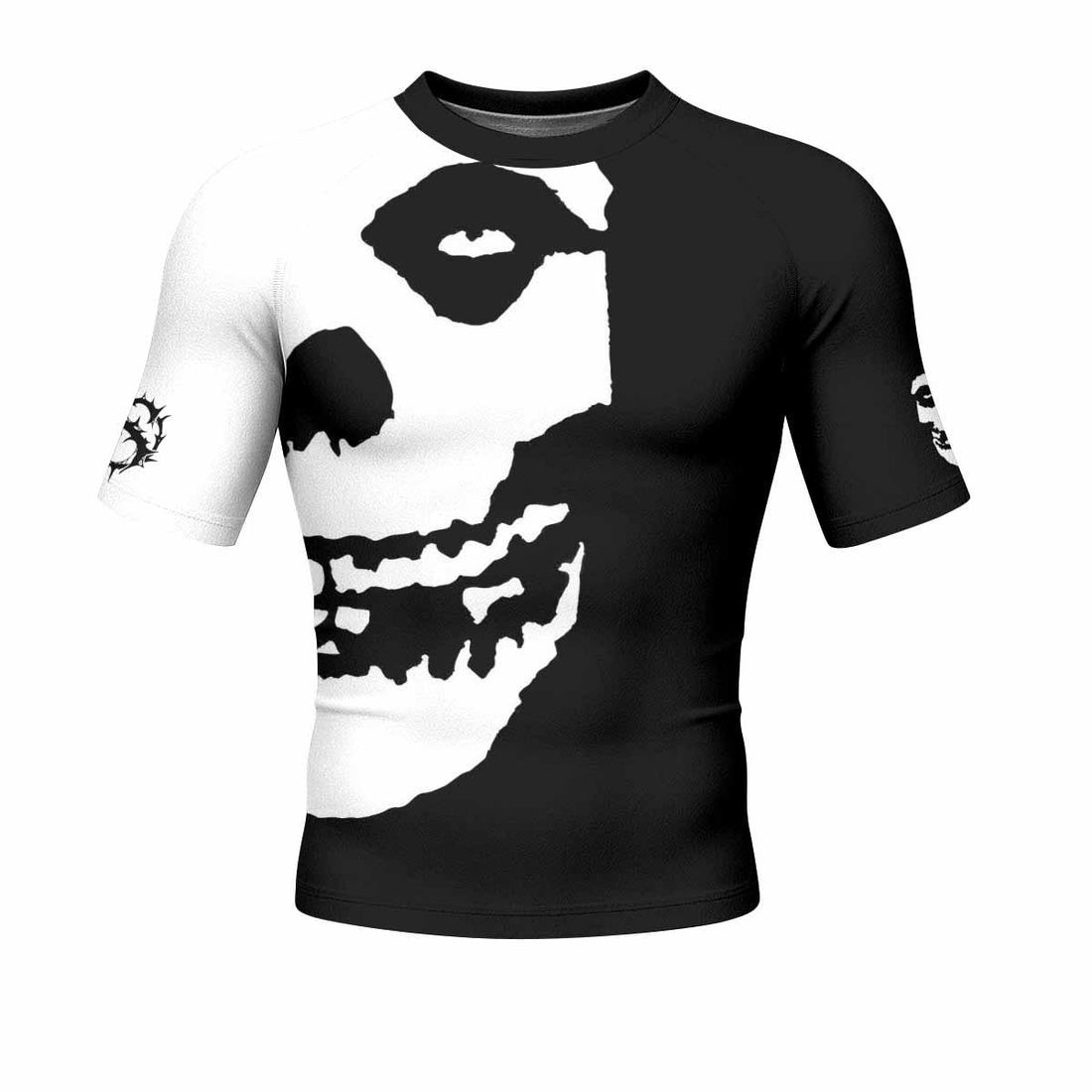 Shadowrolls Jiu-Jitsu Misfits Men's Rash Guard Short Sleeve - front and back view