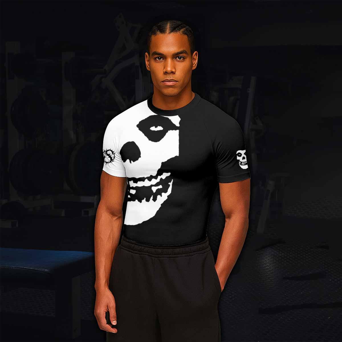 Shadowrolls Jiu-Jitsu Misfits Men's Rash Guard Short Sleeve - lifestyle view