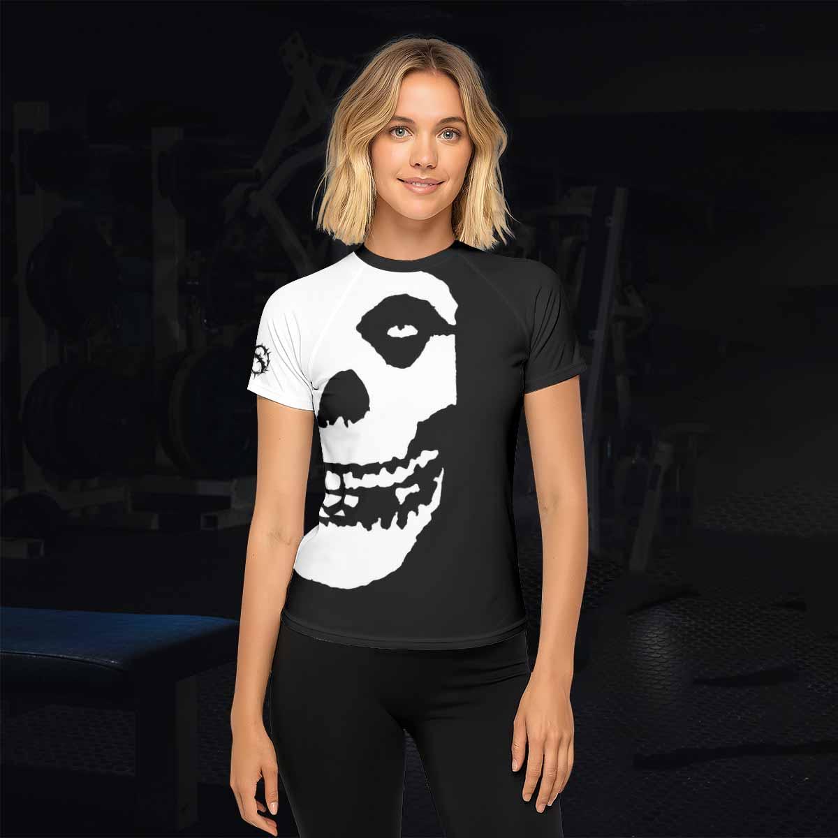 Shadowrolls Jiu-Jitsu Misfits Women's Rash Guard Short Sleeve - lifestyle view