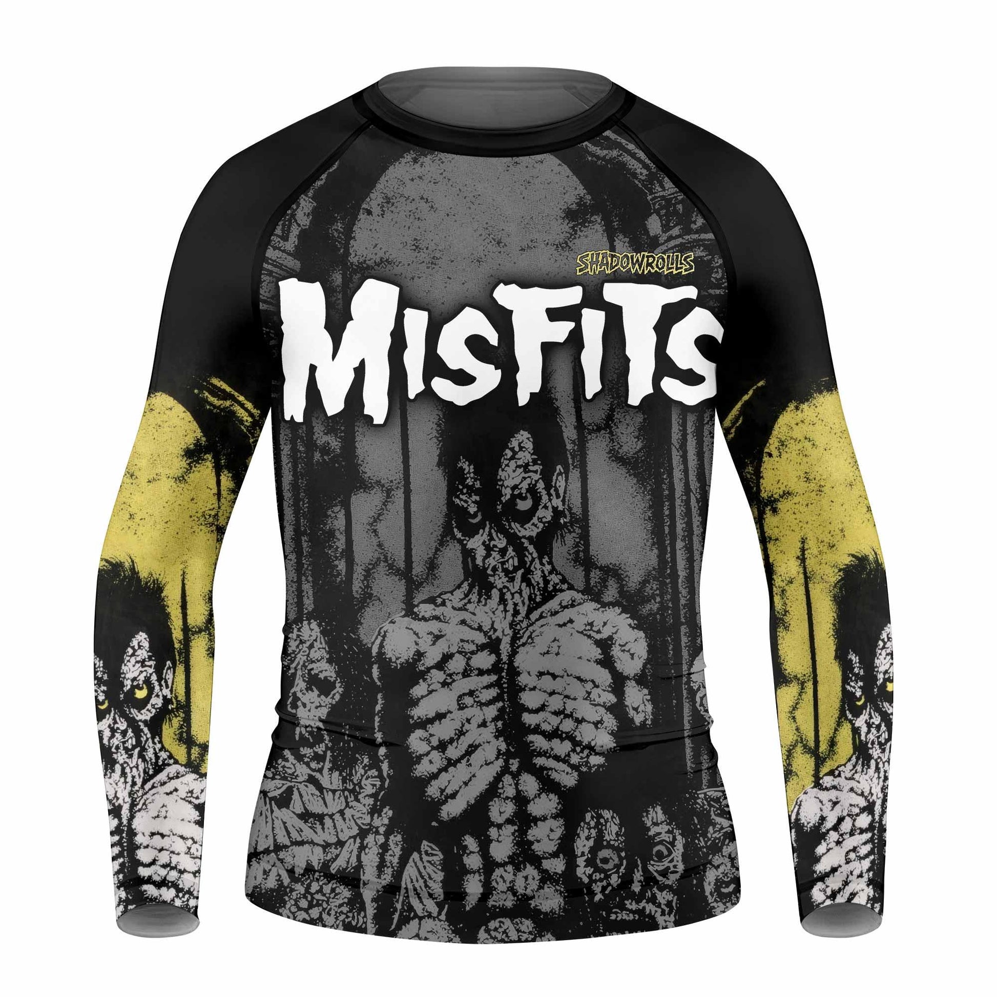 Shadowrolls Misfits Kids Rash Guard Long Sleeve - front view mockup