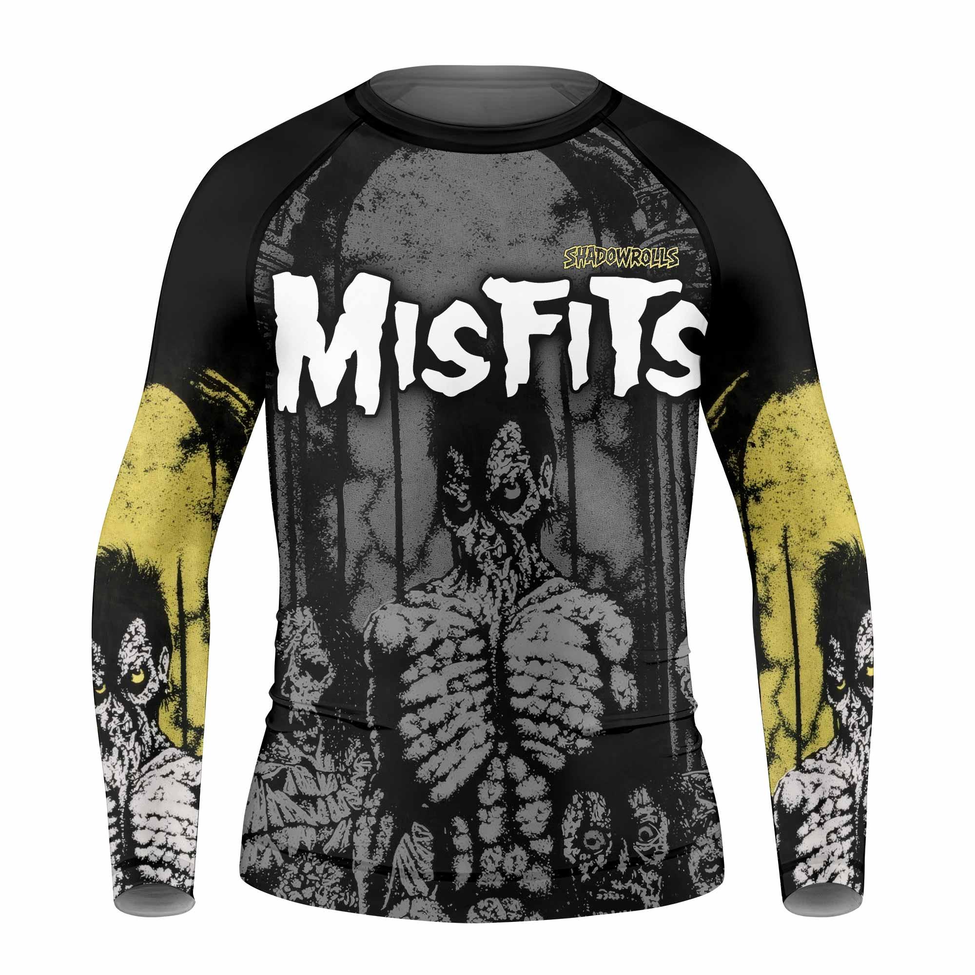 Shadowrolls Misfits Kids Rash Guard Long Sleeve - front view mockup