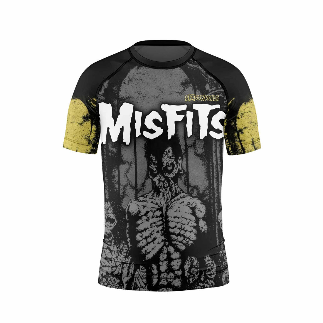 Shadowrolls Misfits Kids Rash Guard Short Sleeve - front and back view