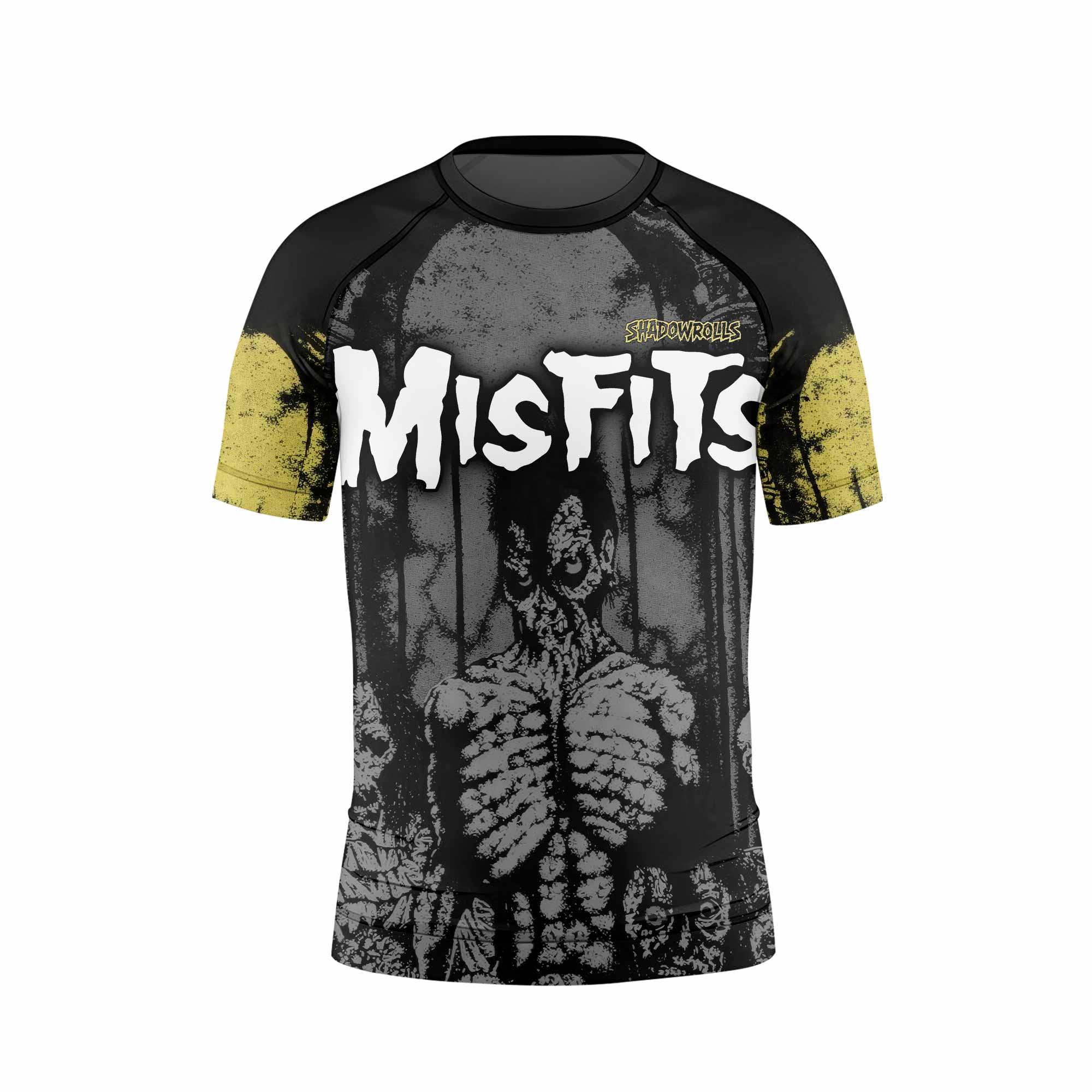 Shadowrolls Misfits Kids Rash Guard Short Sleeve - front view mockup