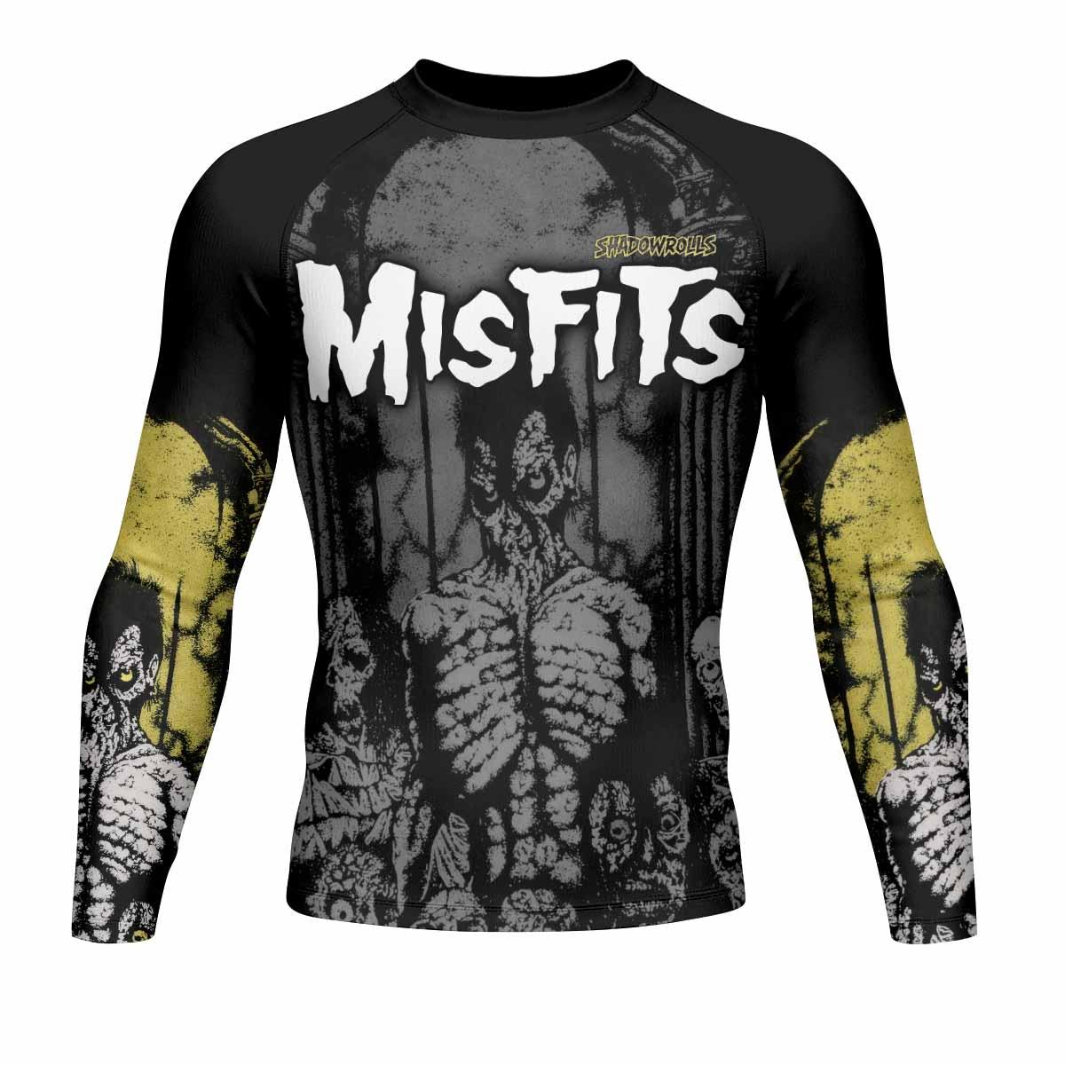 Shadowrolls Misfits Men's Rash Guard Long Sleeve - front view mockup