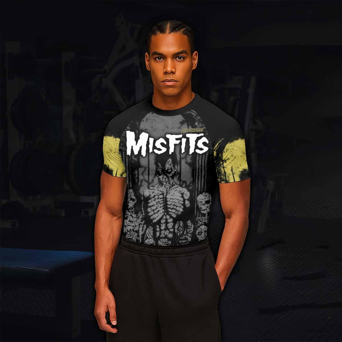Shadowrolls Misfits Men's Rash Guard Short Sleeve - lifestyle view