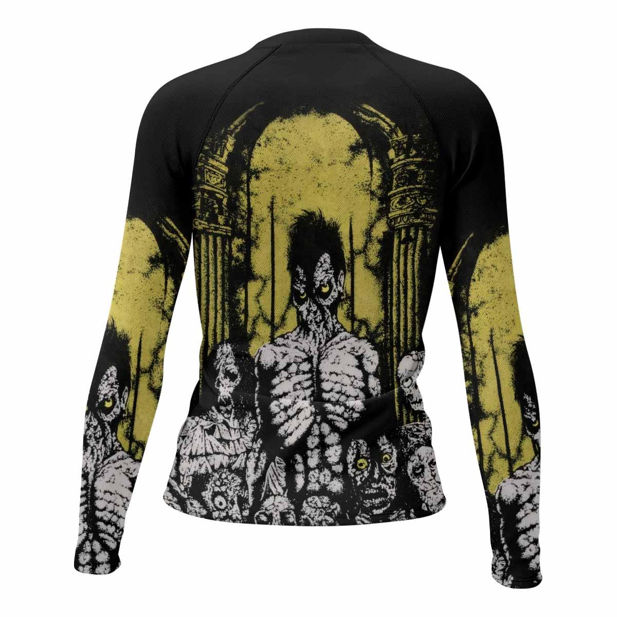 Shadowrolls Misfits Women's Rash Guard Long Sleeve - back view mockup