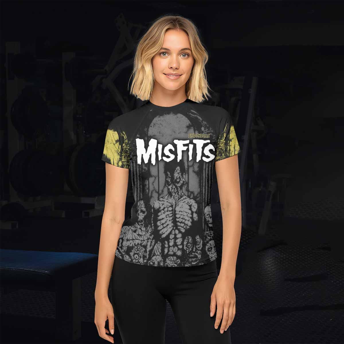 Shadowrolls Misfits Women's Rash Guard Short Sleeve - lifestyle view