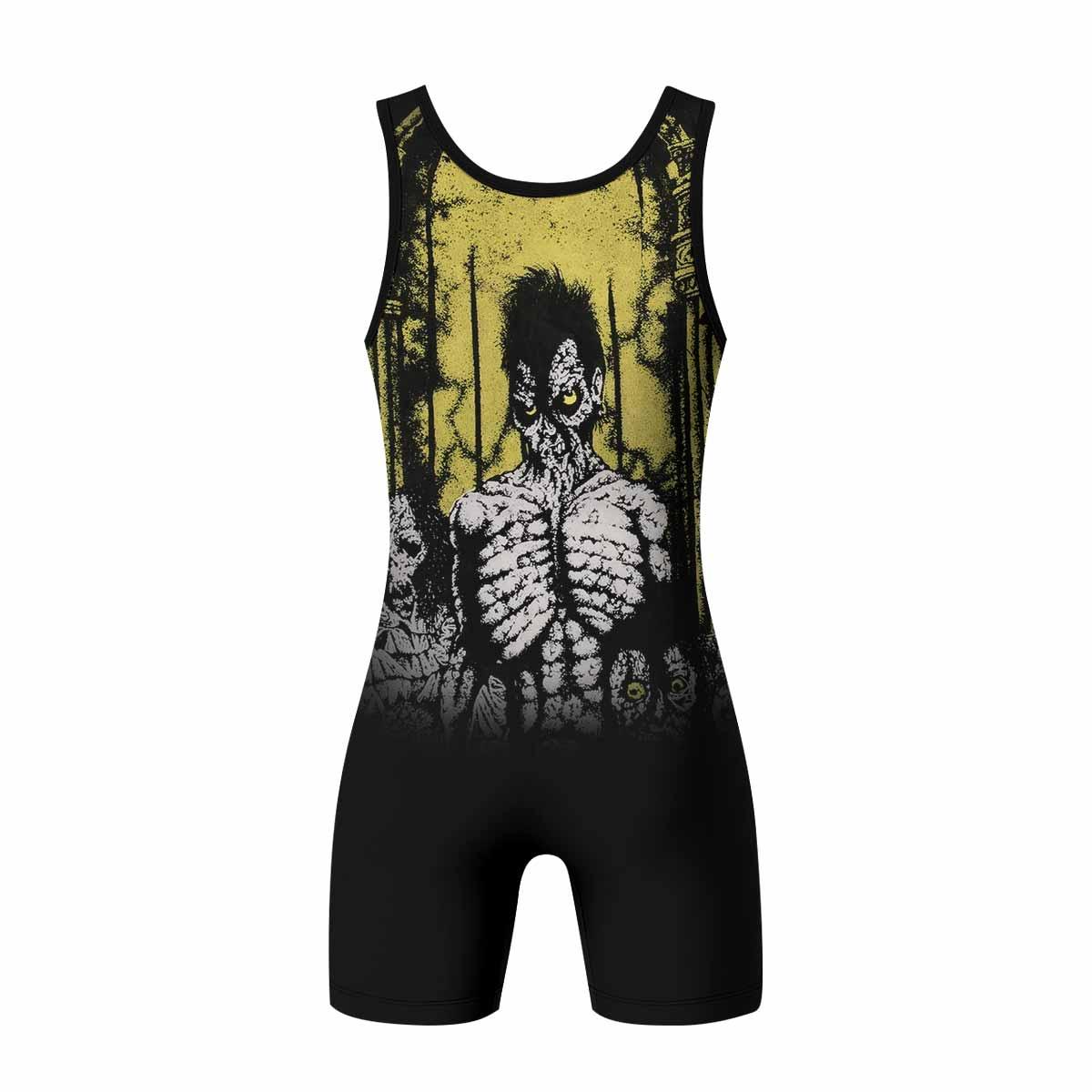Shadowrolls Misfits Wrestling Singlet - back view mockup