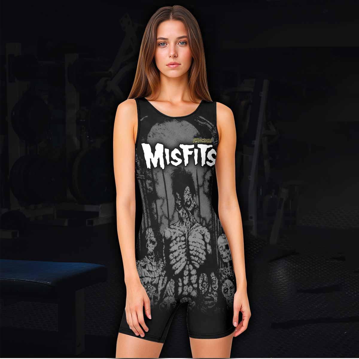 Shadowrolls Misfits Wrestling Singlet - women's lifestyle view