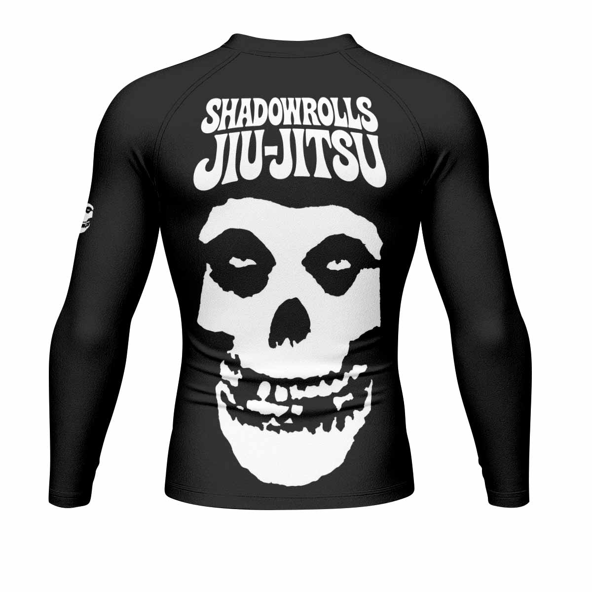 Skull Jiu-Jitsu Men's Rash Guard Long Sleeve - back view mockup