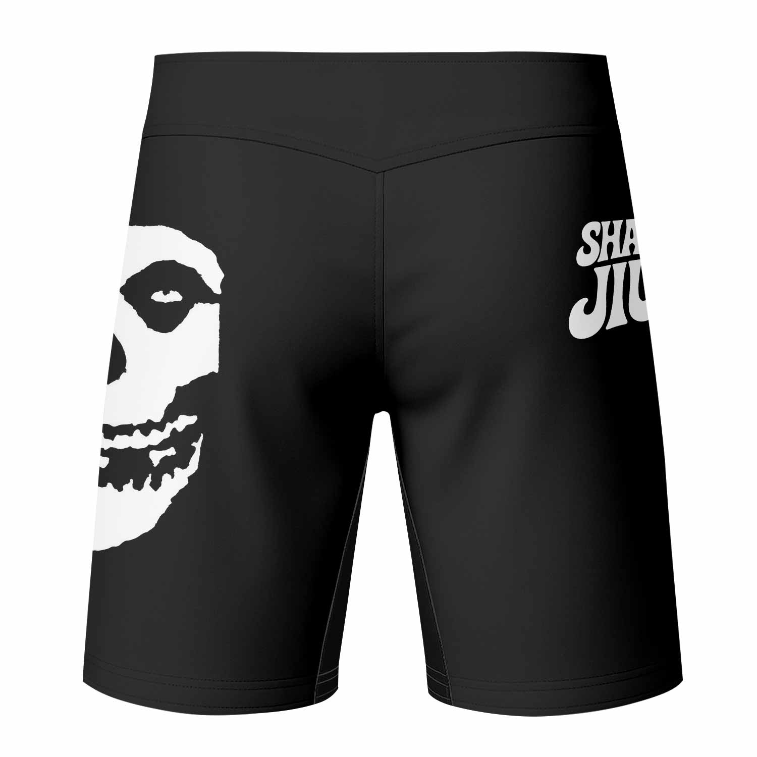 Skull Jiu-Jitsu Fight Shorts - back view mockup