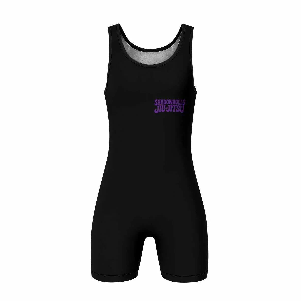 Skull Jiu-Jitsu Ranked - Purple Wrestling Singlet - front view mockup