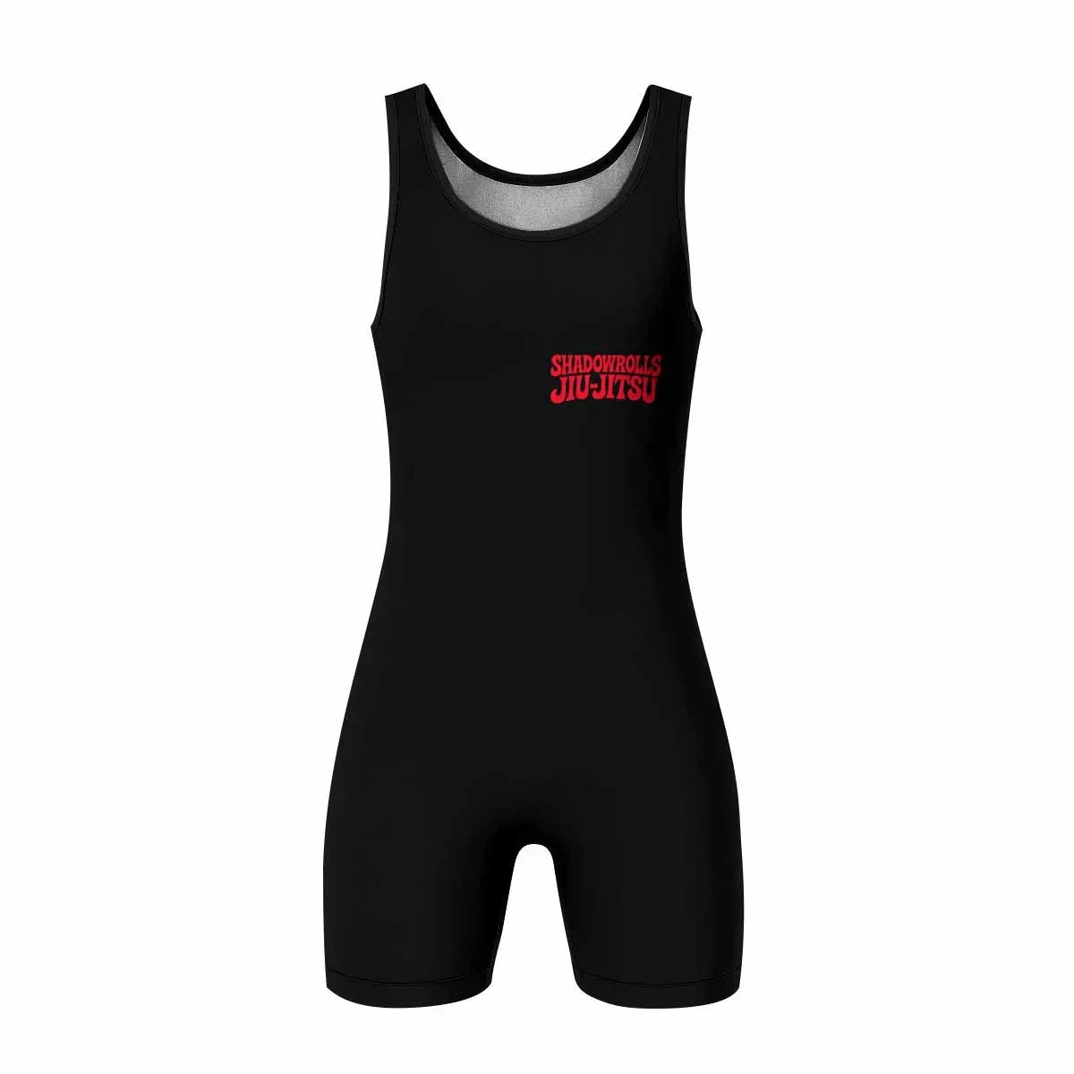 Skull Jiu-Jitsu Ranked - Red Wrestling Singlet - front view mockup