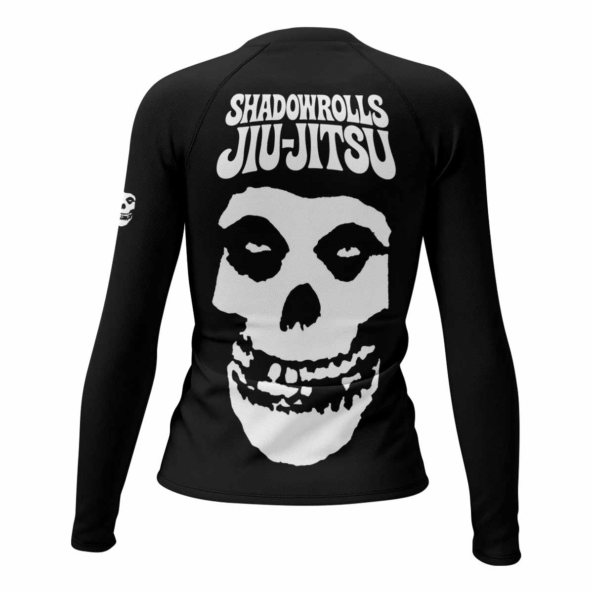 Skull Jiu-Jitsu Women's Rash Guard Long Sleeve - back view mockup