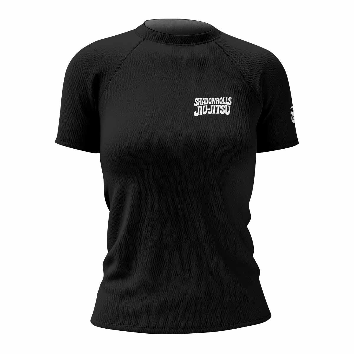 Skull Jiu-Jitsu Women's Rash Guard Short Sleeve - front view mockup