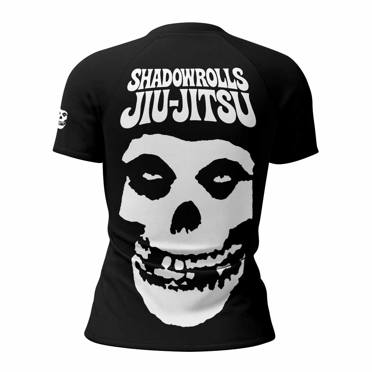 Skull Jiu-Jitsu Women's Rash Guard Short Sleeve - back view mockup