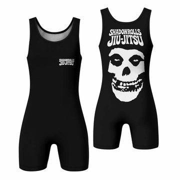 Skull Jiu-Jitsu Wrestling Singlet - front and back view
