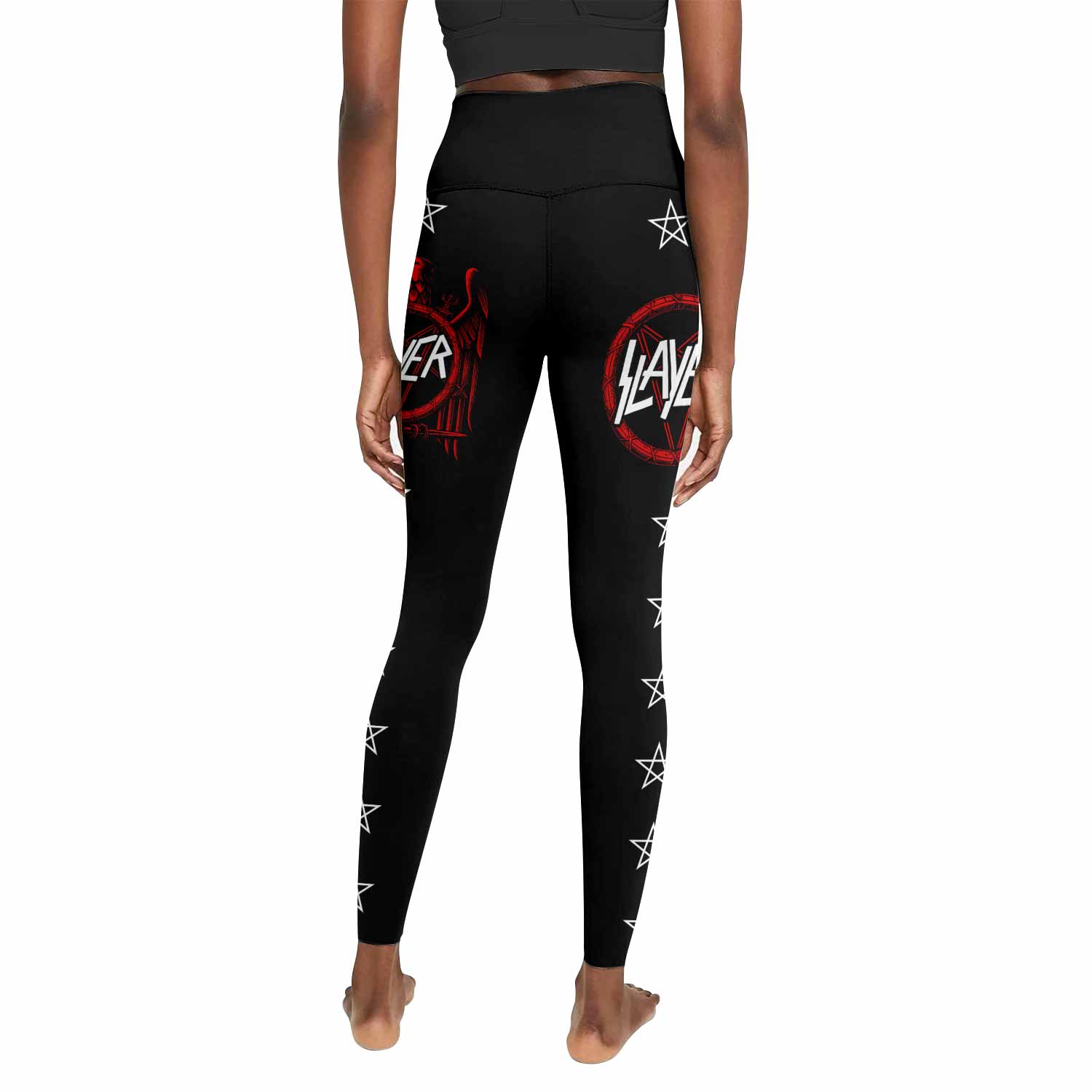 Slayer Red Eagle Women's Leggings - back view mockup