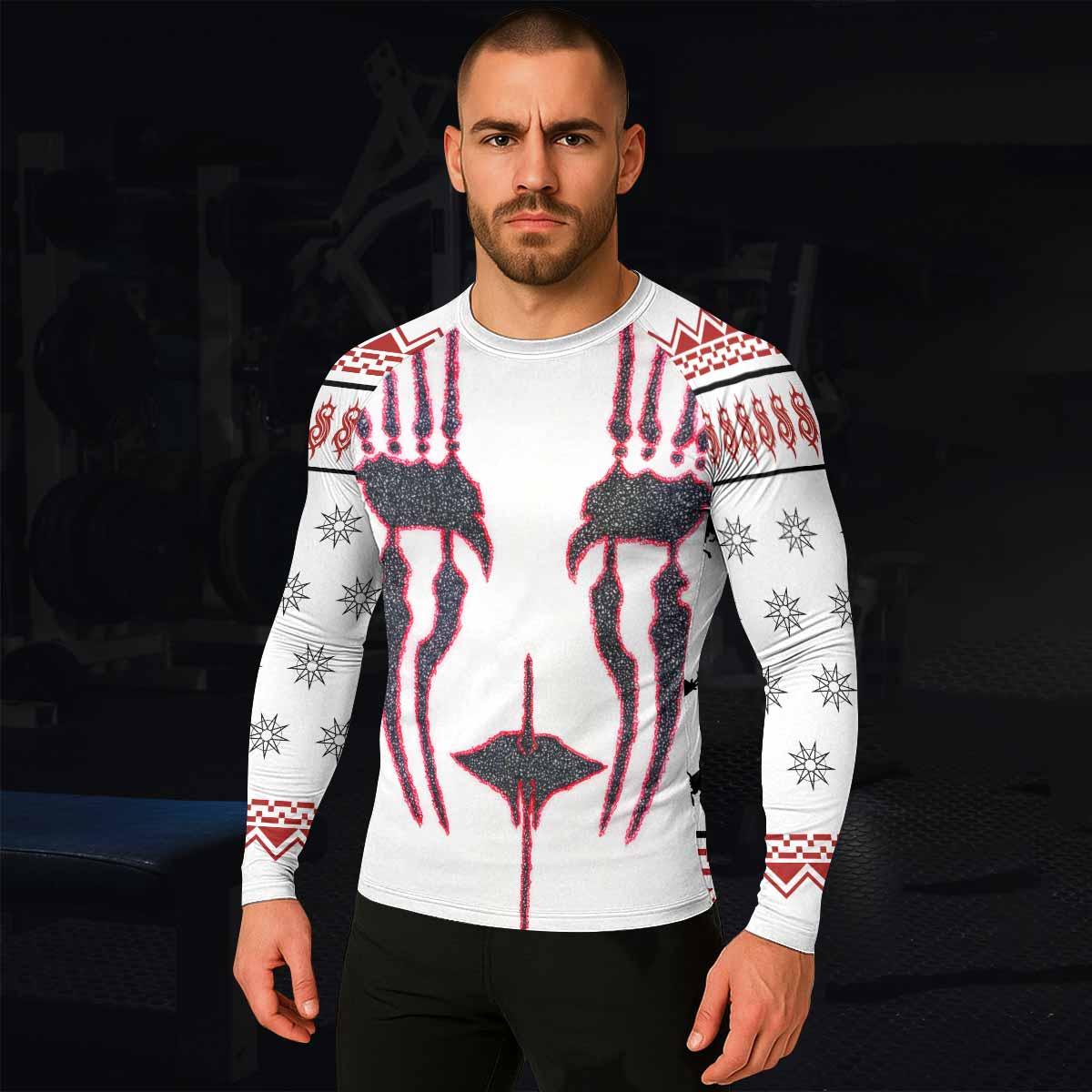 Slipknot Christmas Men's Rash Guard Long Sleeve - lifestyle view