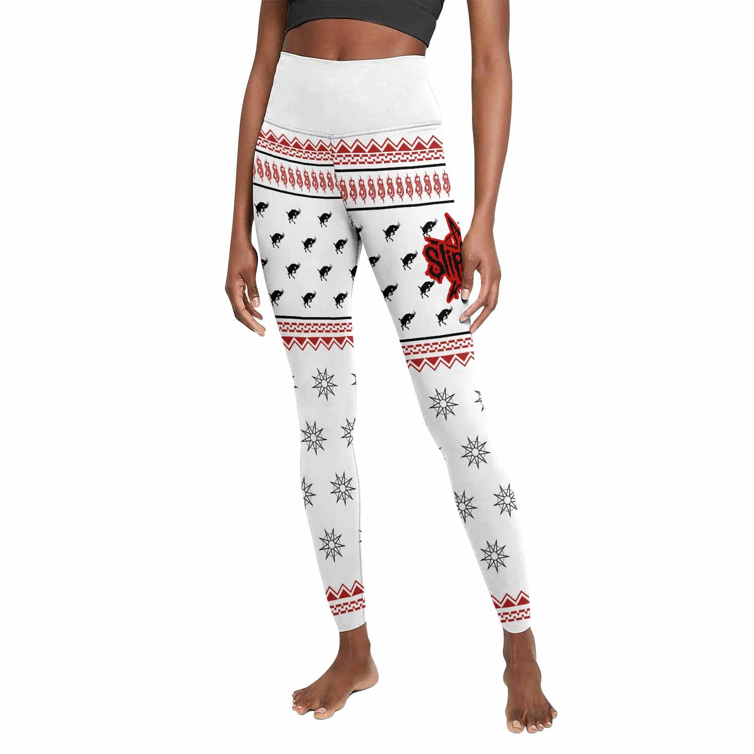 Slipknot Christmas Women's Leggings - front view mockup