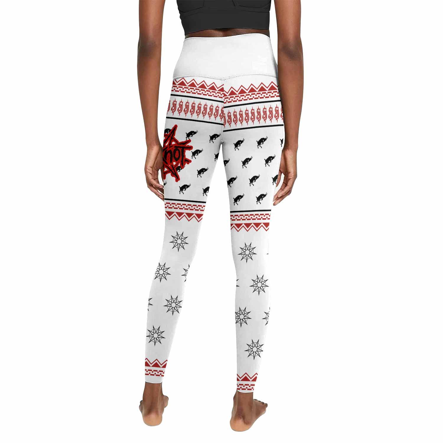 Slipknot Christmas Women's Leggings - back view mockup