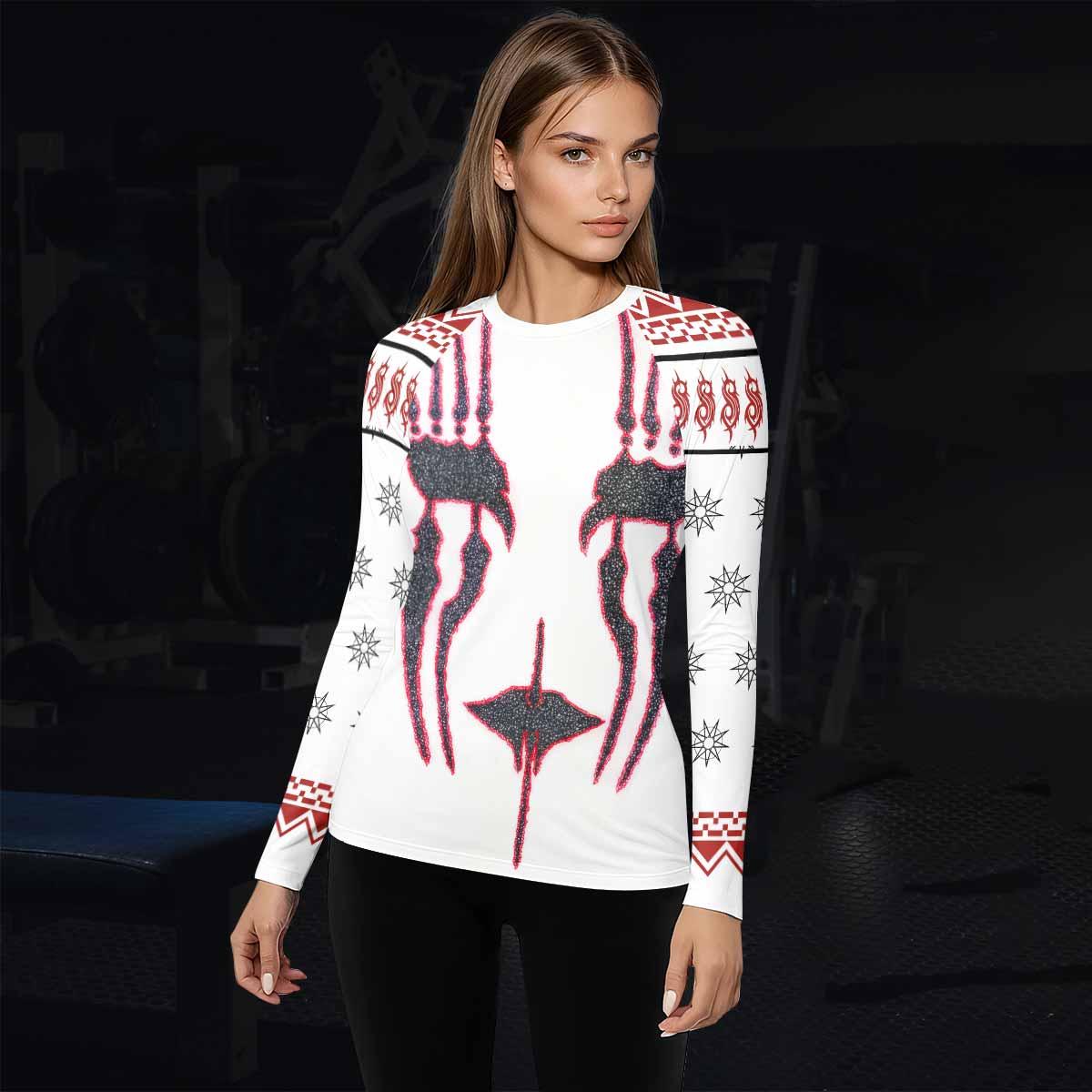 Slipknot Christmas Women's Rash Guard Long Sleeve - lifestyle view