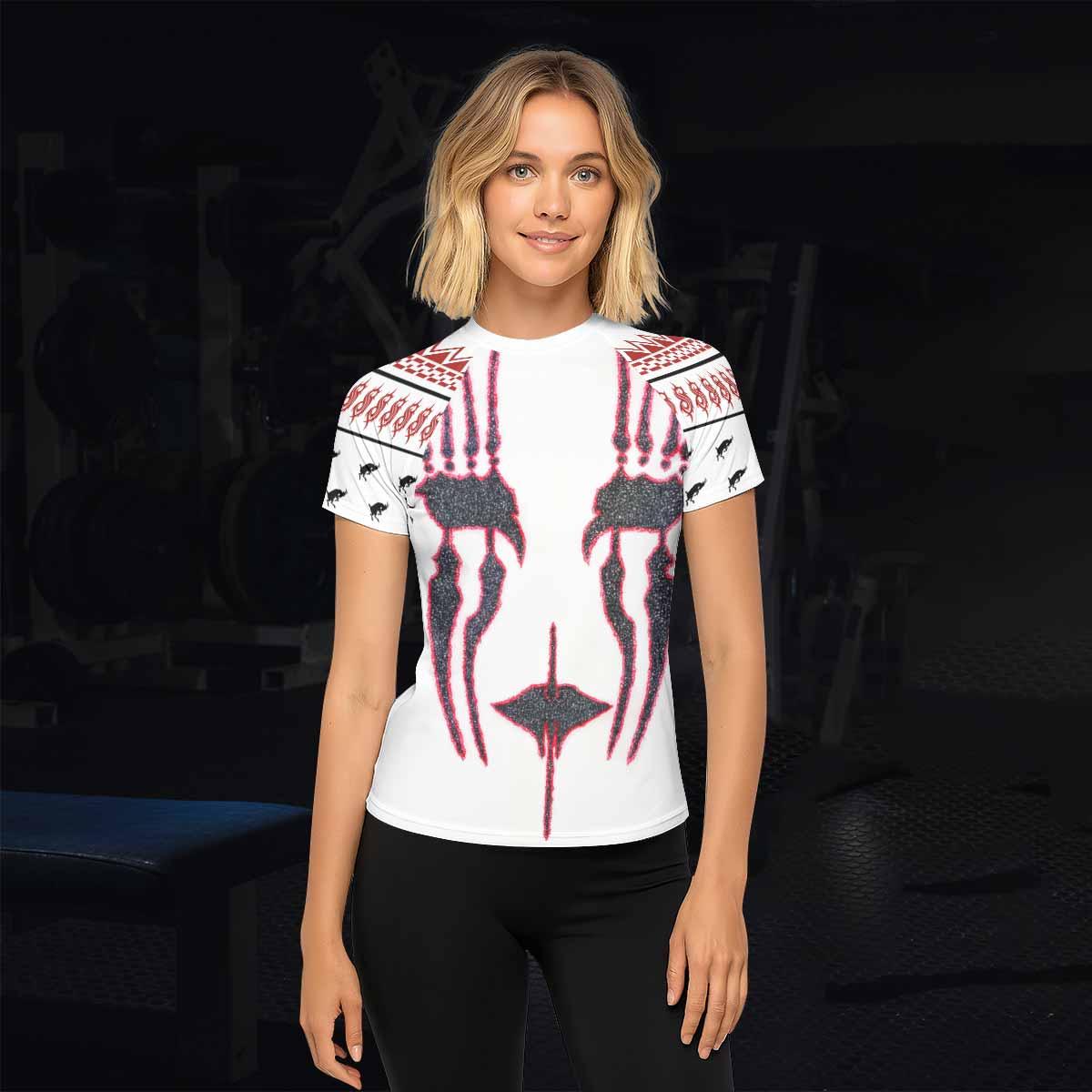 Slipknot Christmas Women's Rash Guard Short Sleeve - lifestyle view