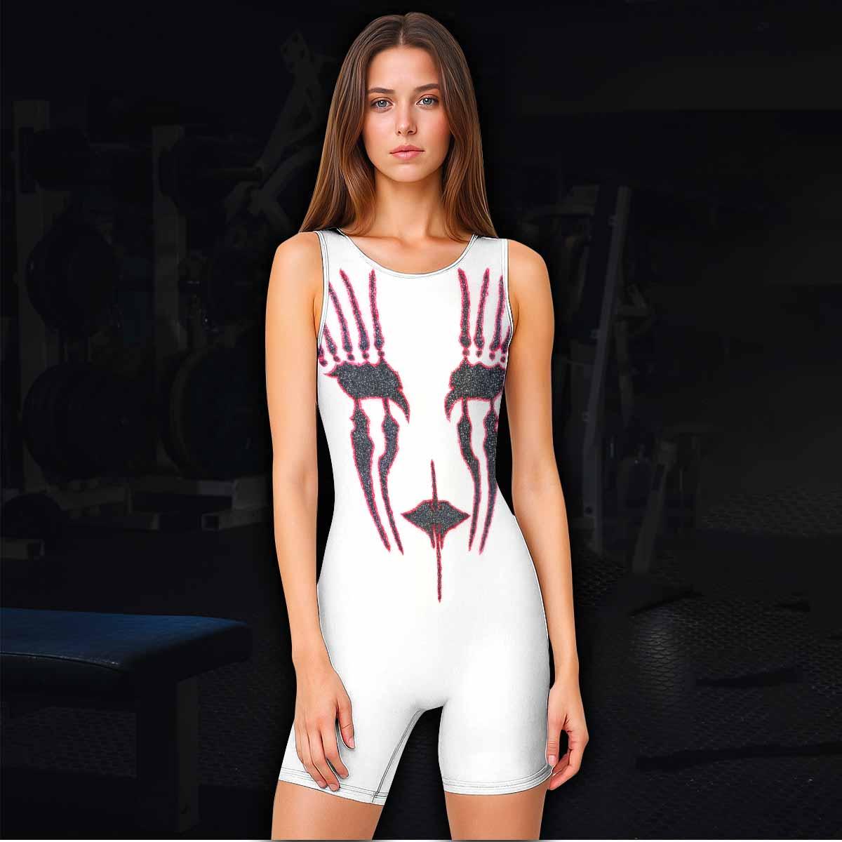 Slipknot Christmas Wrestling Singlet - women's lifestyle view
