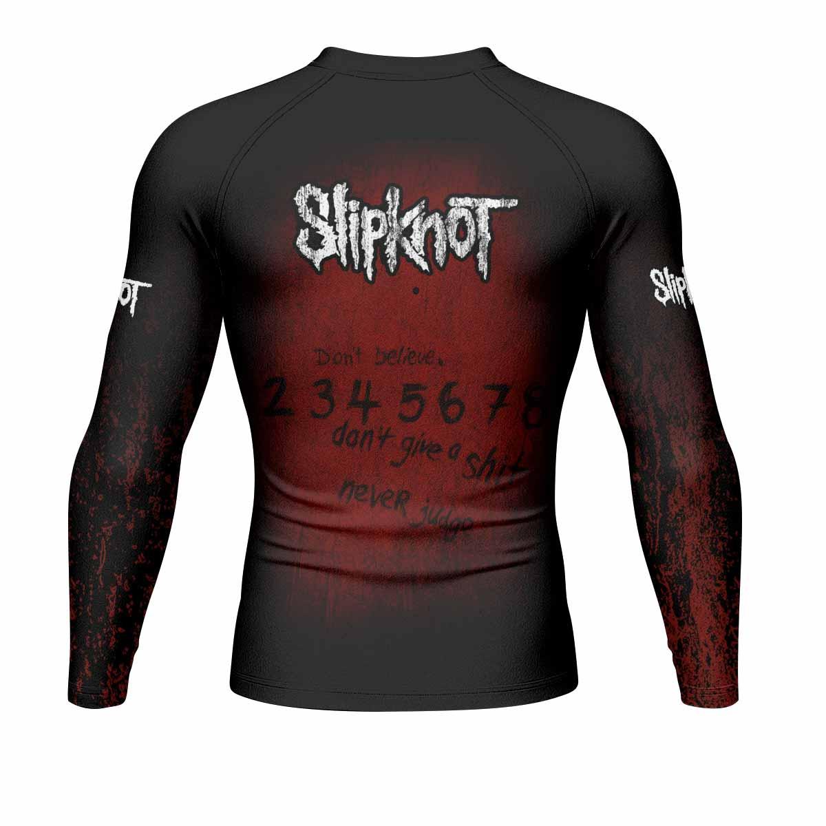 Slipknot Debut Men's Rash Guard Long Sleeve - back view mockup