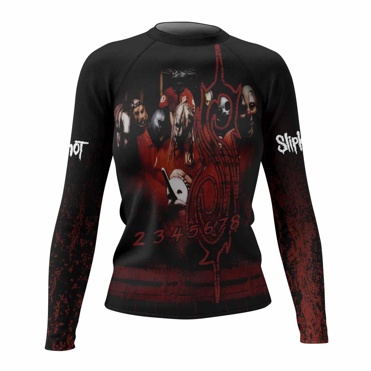 Slipknot Debut Women's Rash Guard Long Sleeve - front view mockup