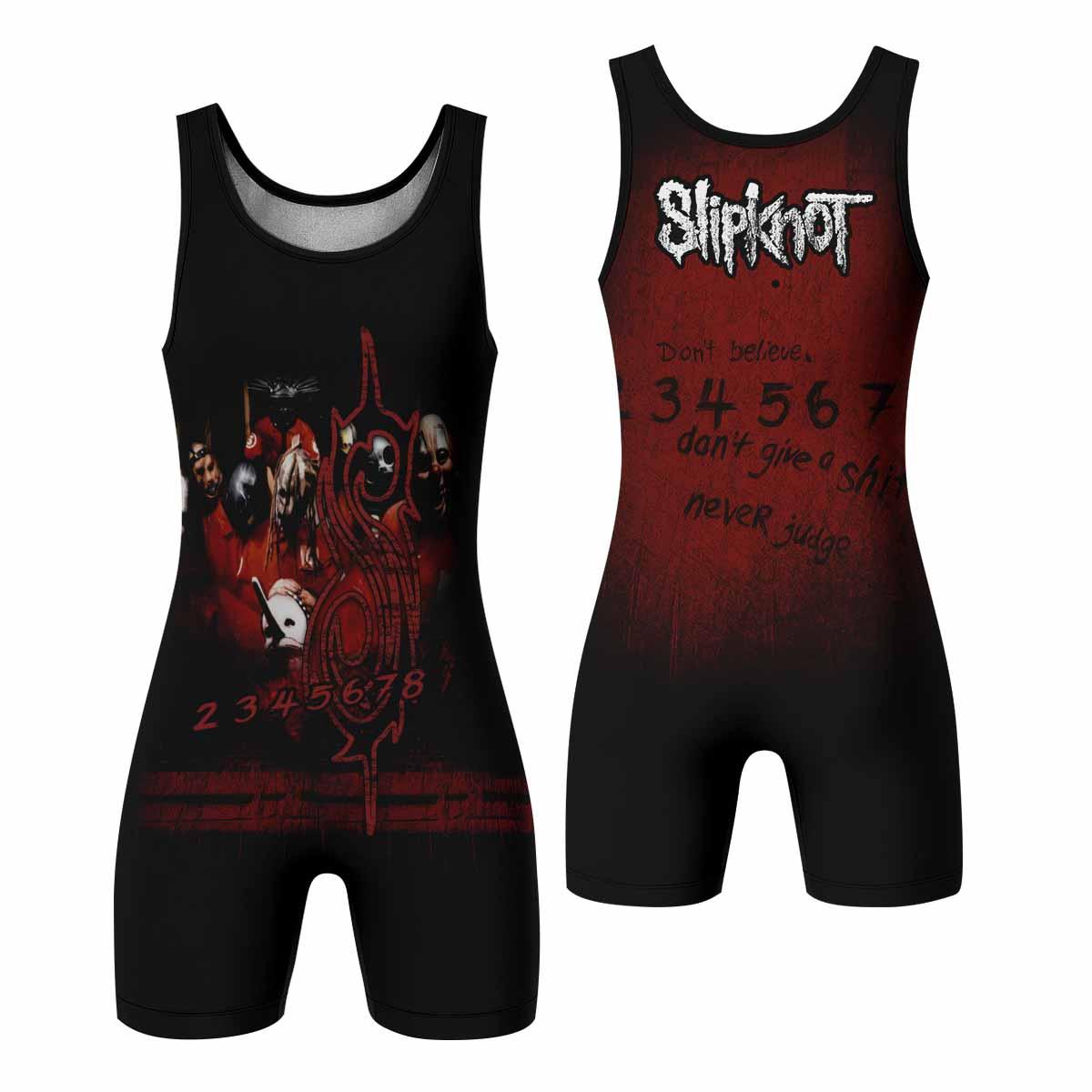 Slipknot Debut Wrestling Singlet - front and back view