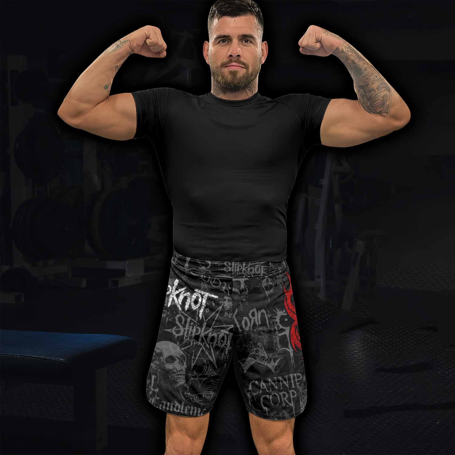 Slipknot Riot Fight Shorts - lifestyle view