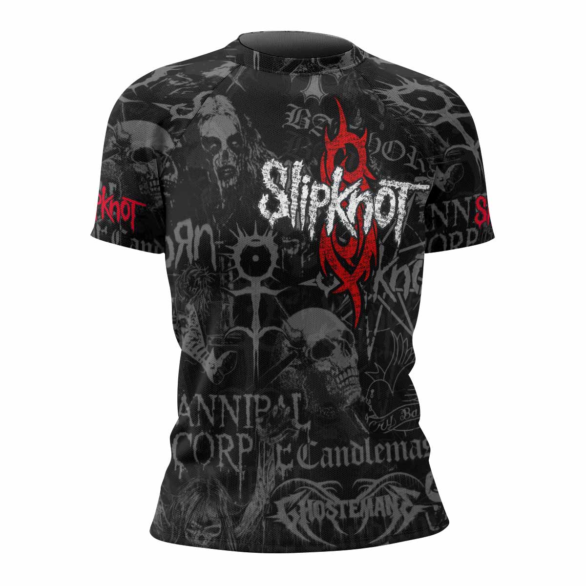 Slipknot Riot Women's Rash Guard Short Sleeve - front view mockup
