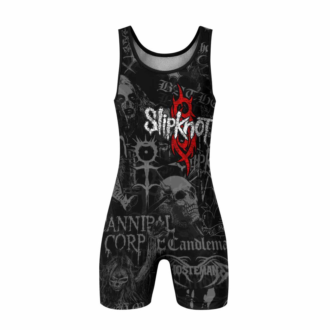 Slipknot Riot Wrestling Singlet - front and back view