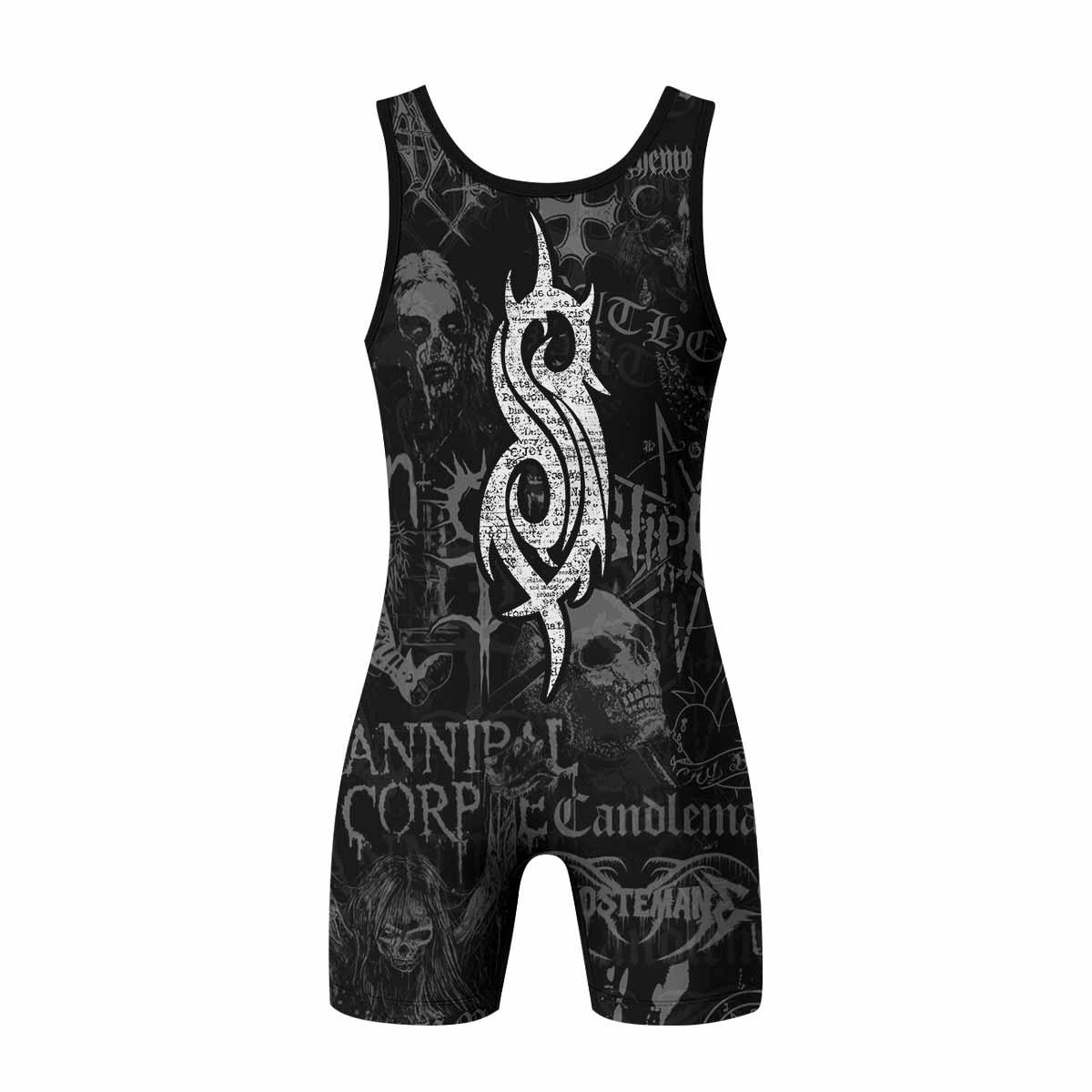 Slipknot Riot Wrestling Singlet - back view mockup