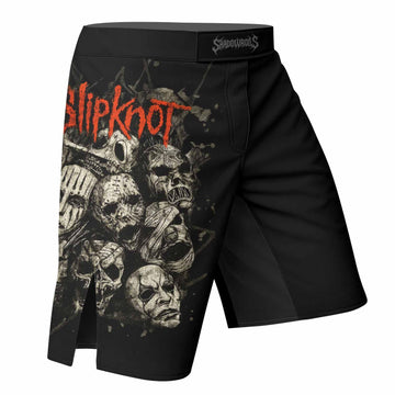 Slipknot Skull Mixed Martial Arts Shorts - right side mockup