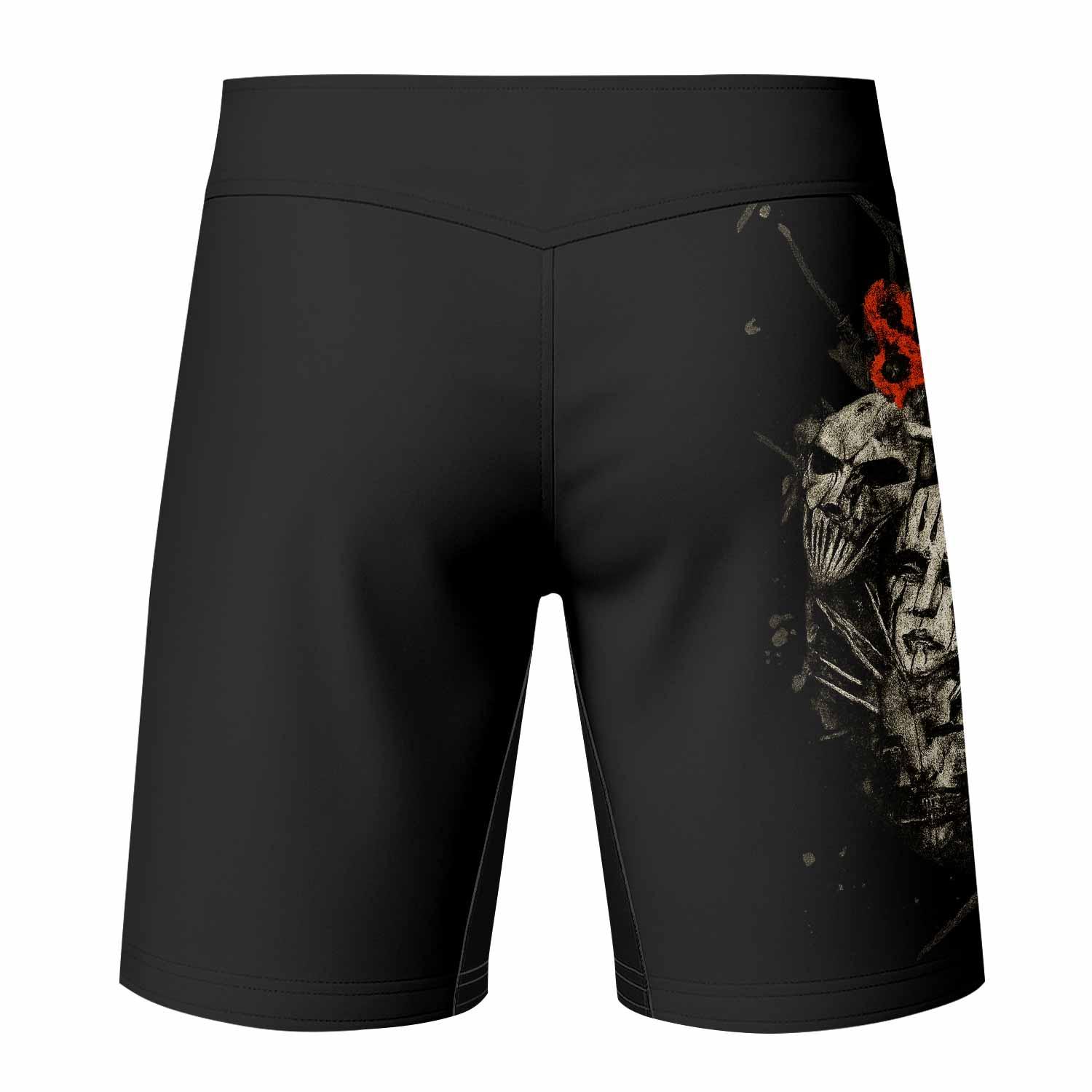 Slipknot Skull Mixed Martial Arts Shorts - back view mockup