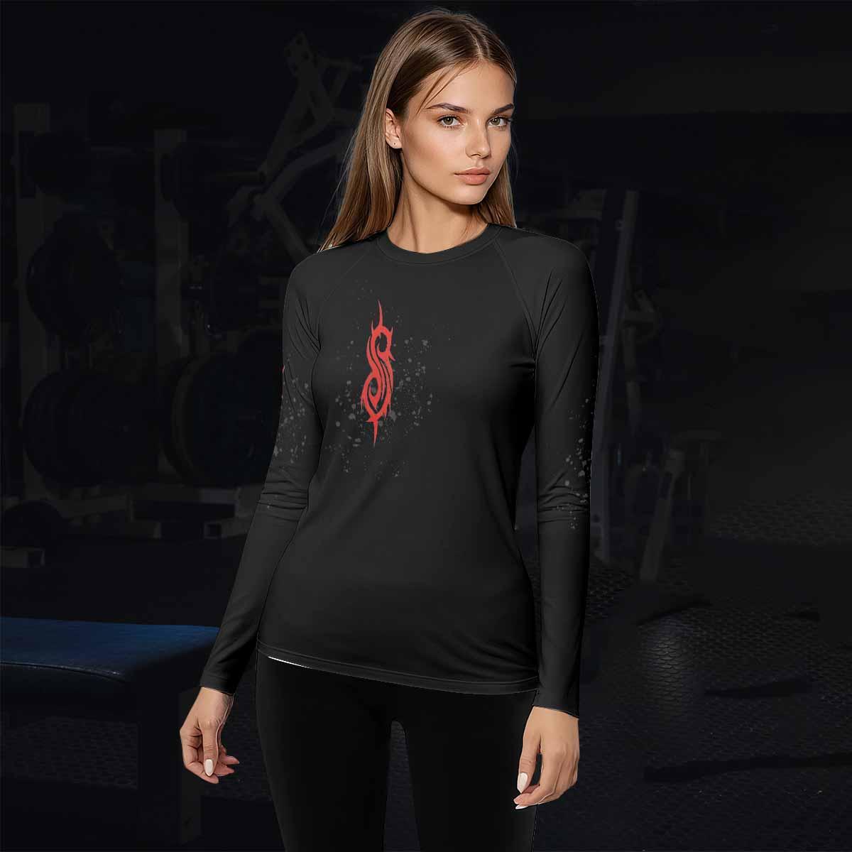 Slipknot Skull Women's Rash Guard Long Sleeve - lifestyle view