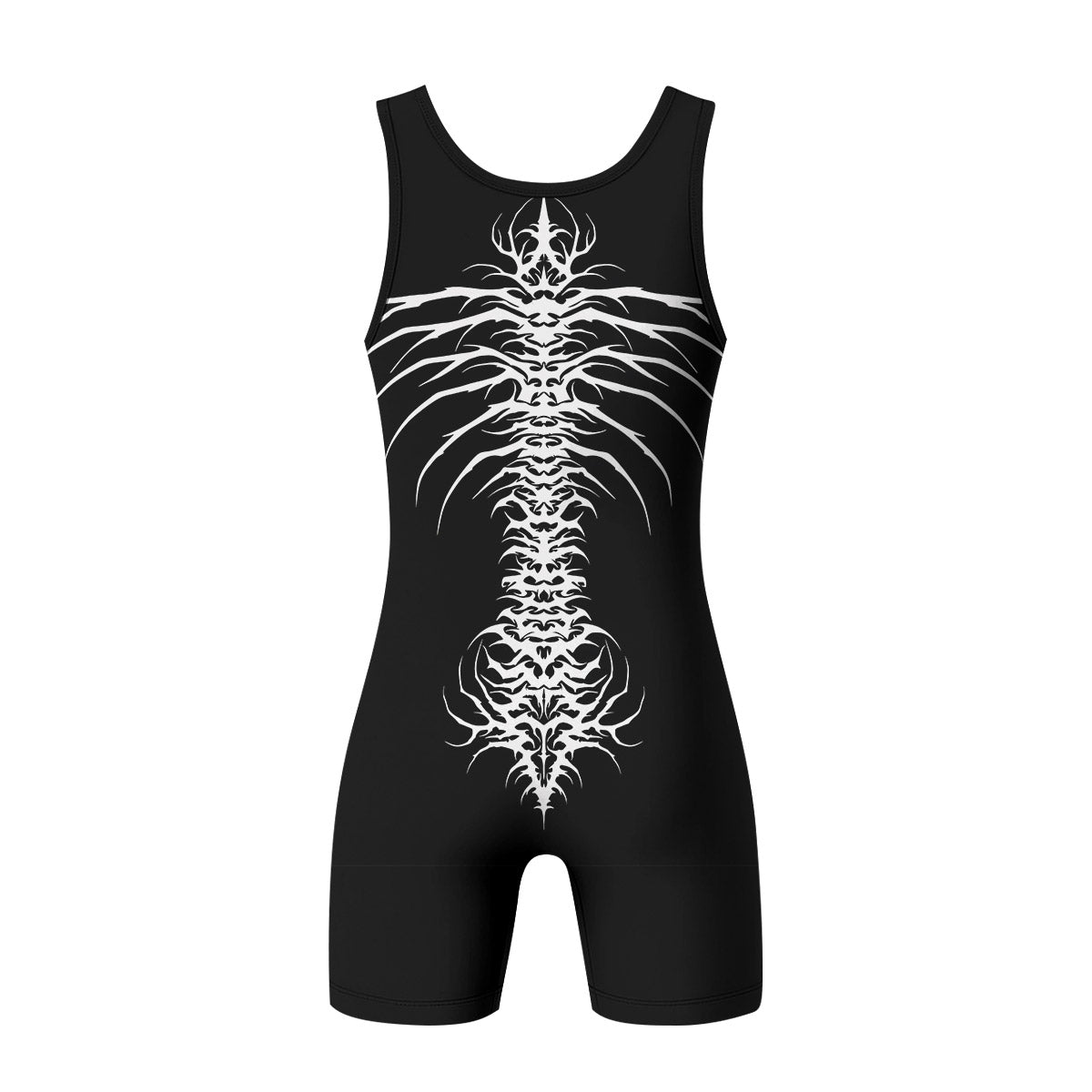 Spine of the Abyss Wrestling Singlet - back view mockup