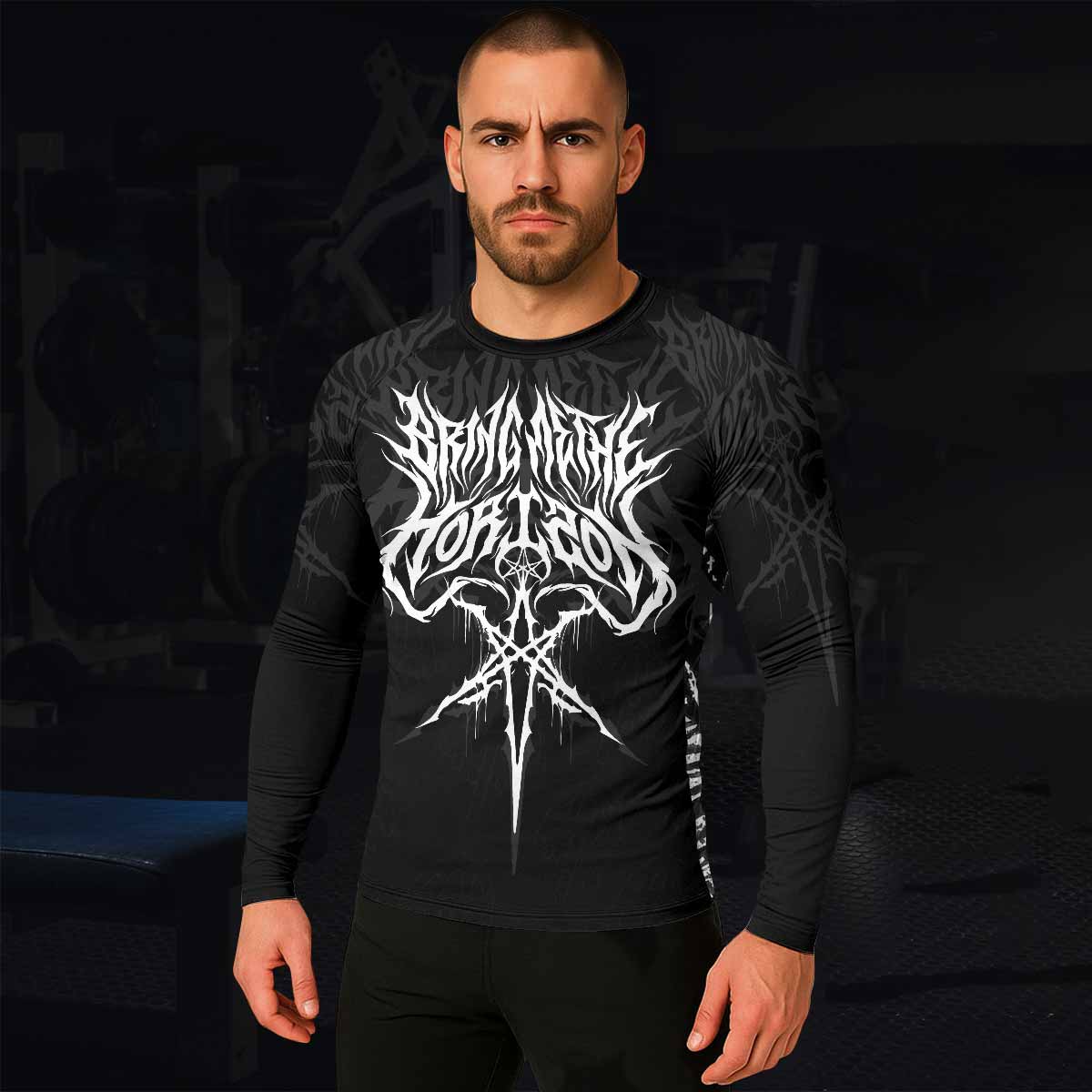Sword of Chaos Men's Rash Guard Long Sleeve - lifestyle view