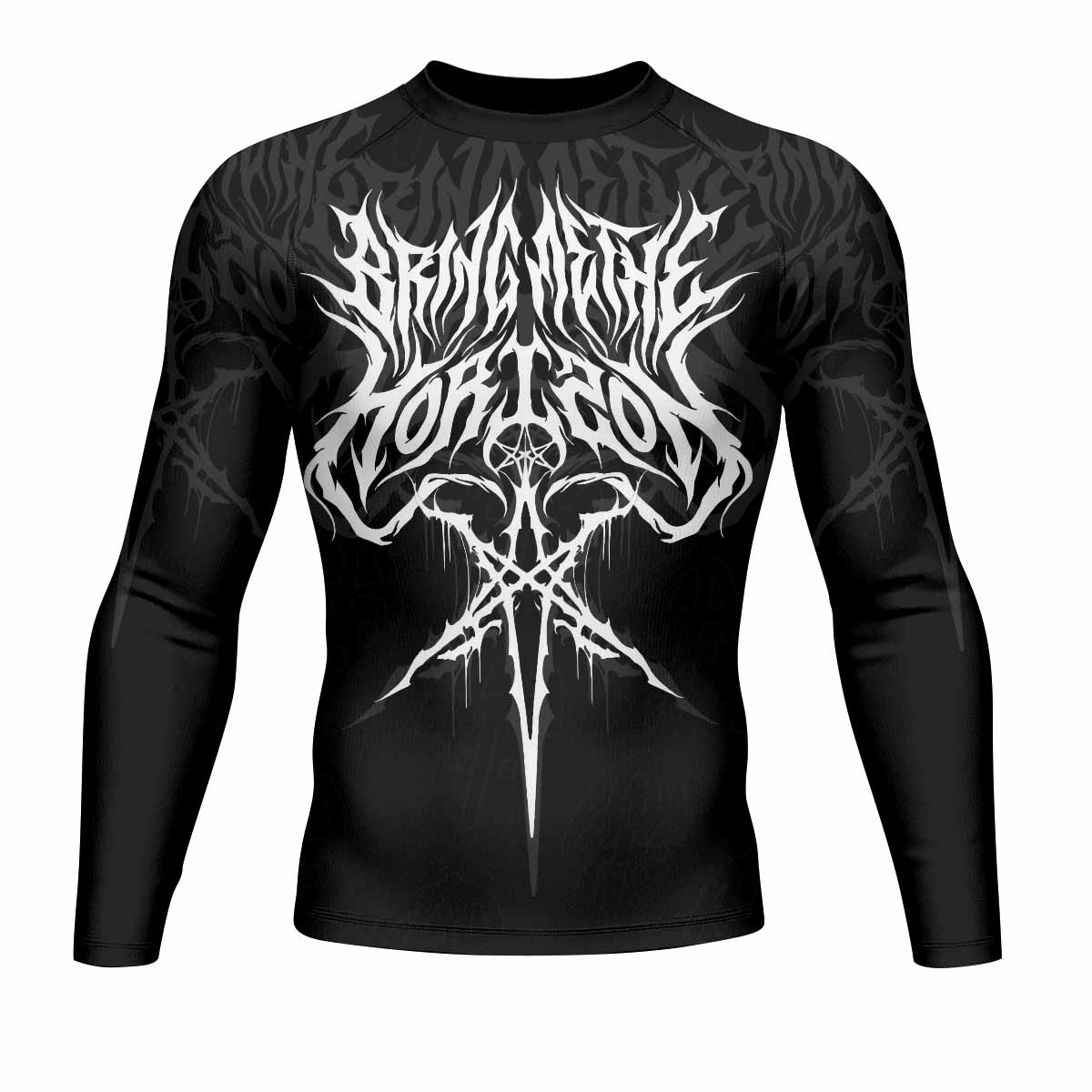 Sword of Chaos Men's Rash Guard Long Sleeve - front view mockup 