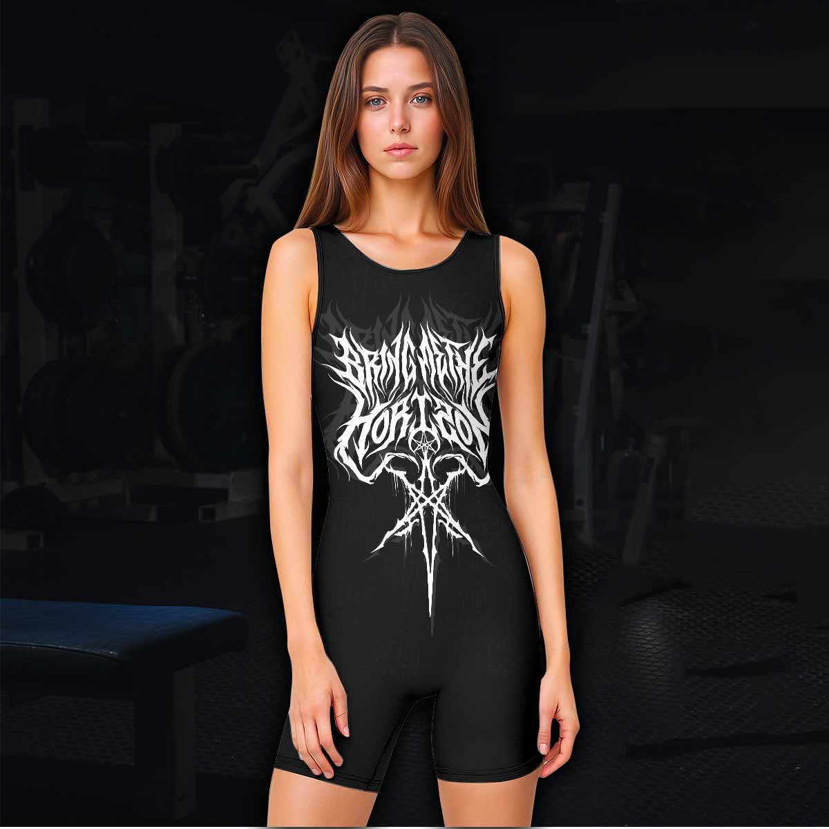 Sword of Chaos Wrestling Singlet - women's lifestyle view