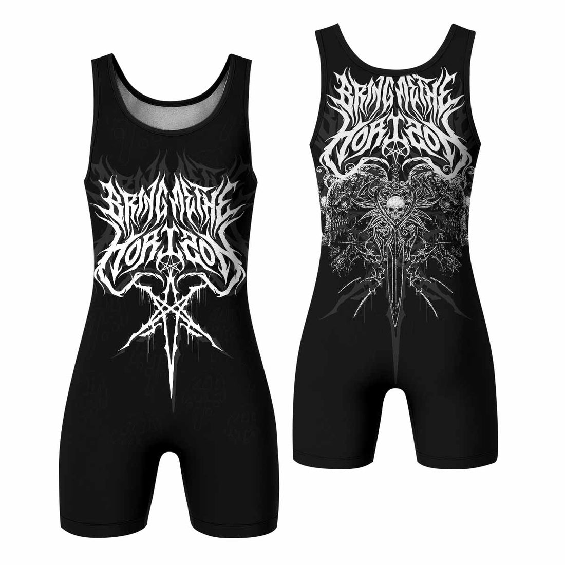 Sword of Chaos Wrestling Singlet - front and back view